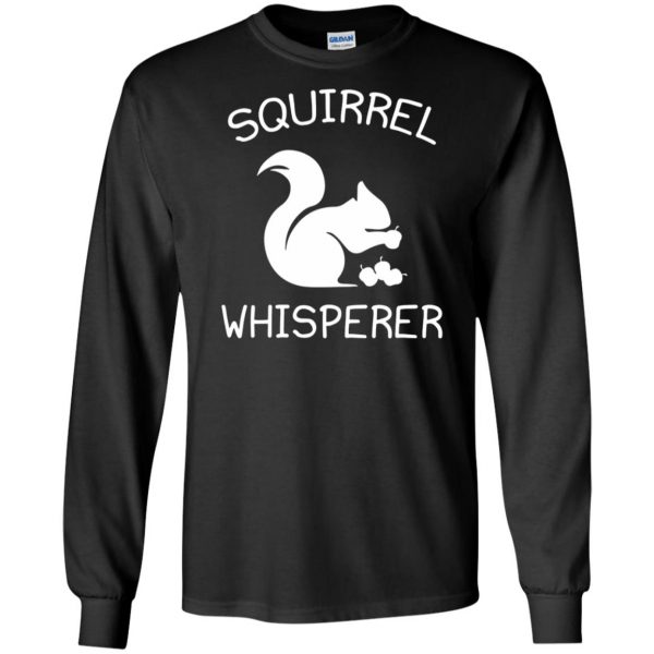 squirrel whisperer long sleeve - black