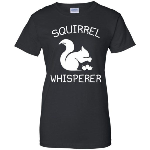 squirrel whisperer womens t shirt - lady t shirt - black