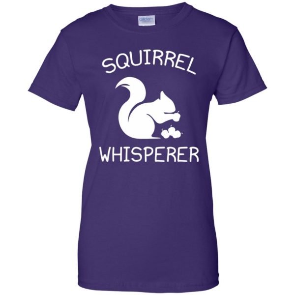 squirrel whisperer womens t shirt - lady t shirt - purple