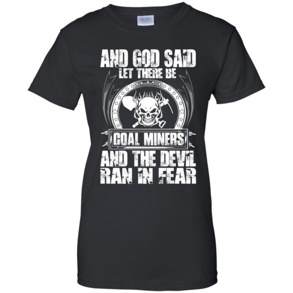 coal miner womens t shirt - lady t shirt - black