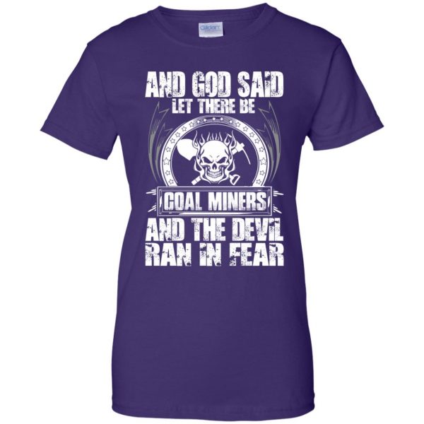 coal miner womens t shirt - lady t shirt - purple