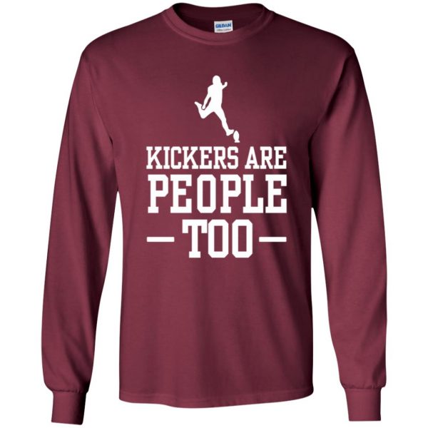 kickers are people toos long sleeve - maroon