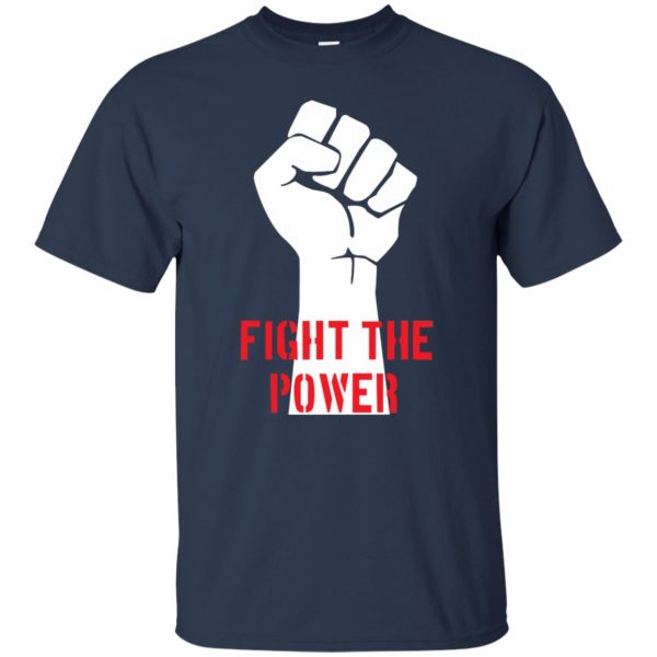 fight the power t shirt - navy blue