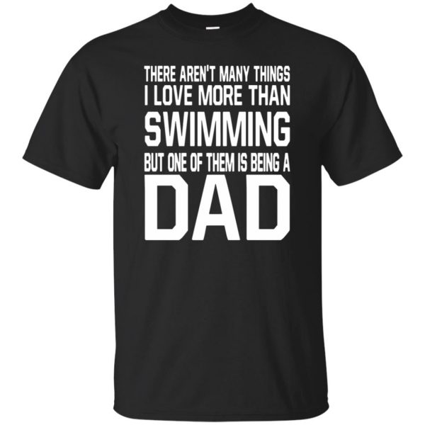 swim dad t shirt - black