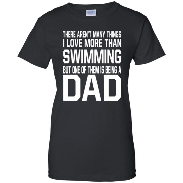 swim dad womens t shirt - lady t shirt - black