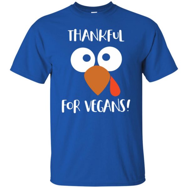 vegan thanksgiving t shirt - royal blue