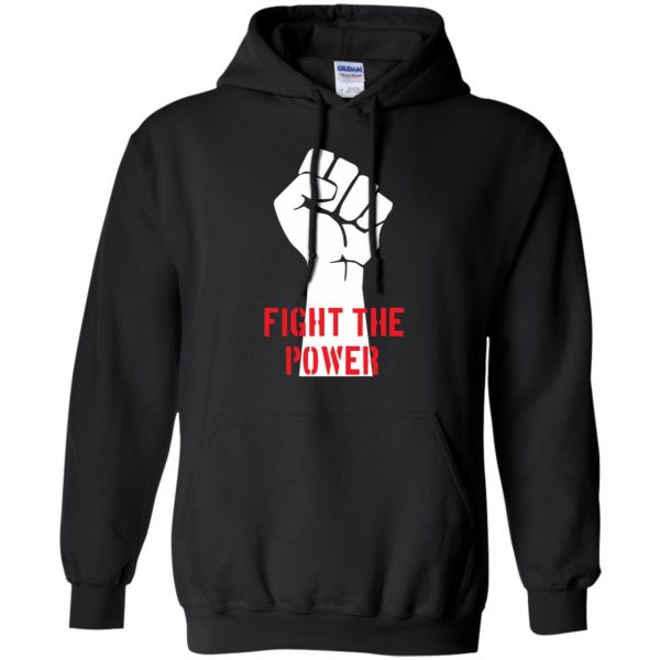 fight the power hoodie - black