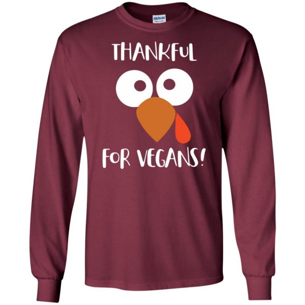 vegan thanksgiving long sleeve - maroon