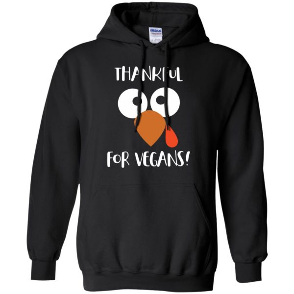 vegan thanksgiving hoodie - black