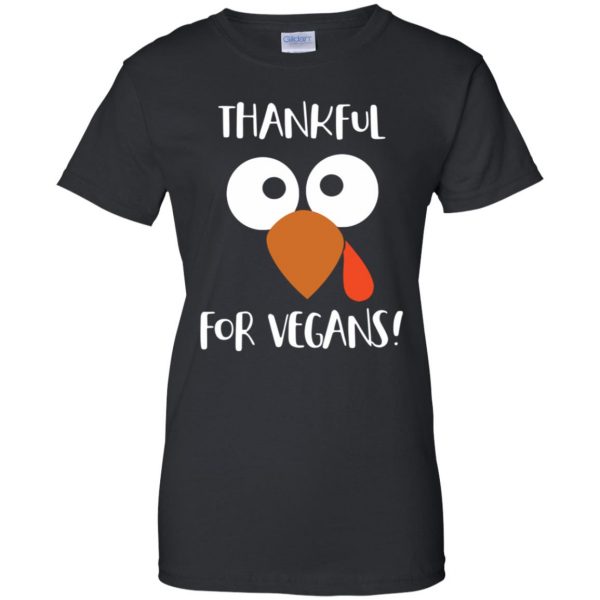 vegan thanksgiving womens t shirt - lady t shirt - black
