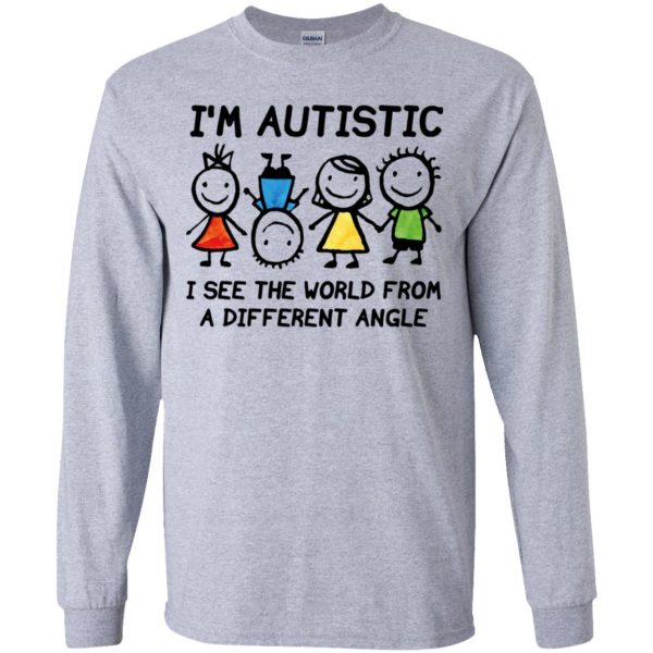 I'm Autistic - Autism T Shirts kids long sleeve - sport grey