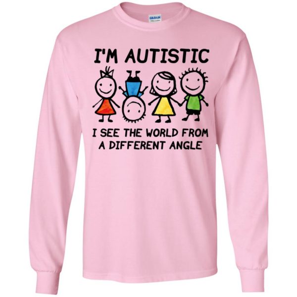 I'm Autistic - Autism T Shirts kids long sleeve - light pink