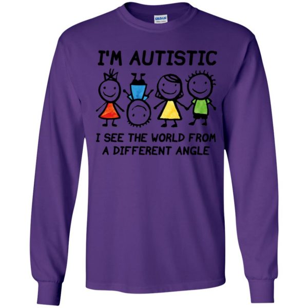I'm Autistic - Autism T Shirts kids long sleeve - purple