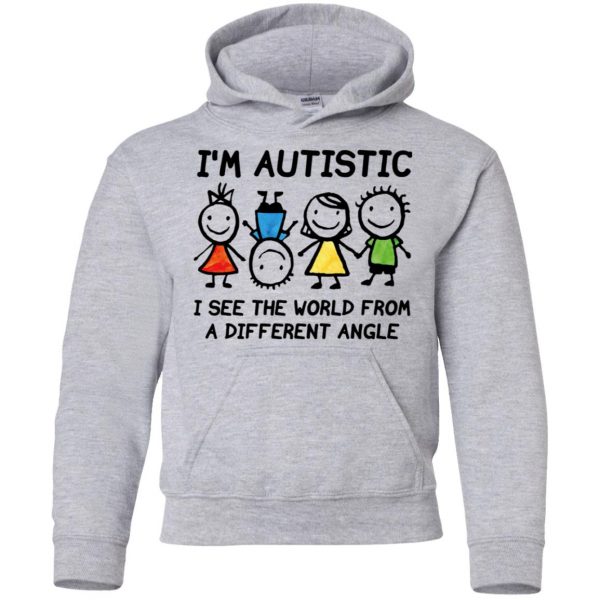 I'm Autistic - Autism T Shirts kids hoodie - sport grey