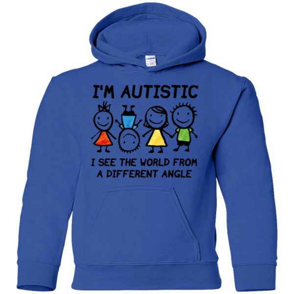 I'm Autistic - Autism T Shirts kids hoodie - royal blue