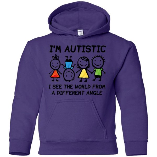 I'm Autistic - Autism T Shirts kids hoodie - purple