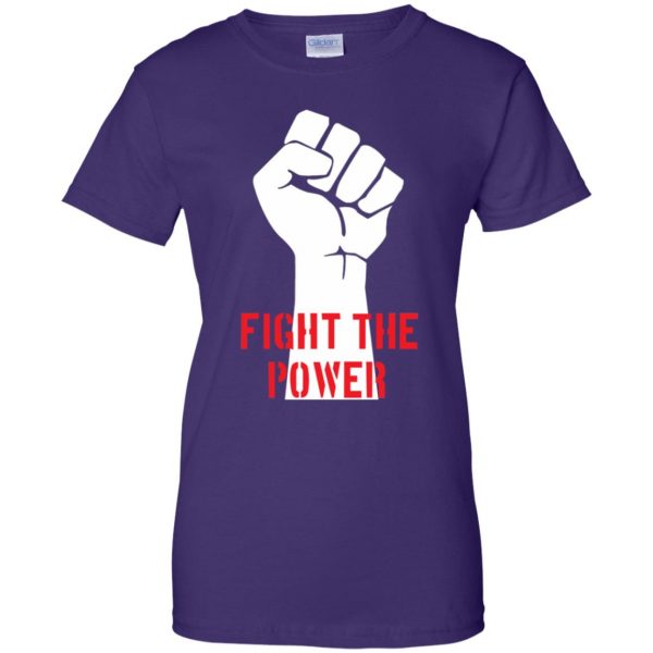 fight the power womens t shirt - lady t shirt - purple