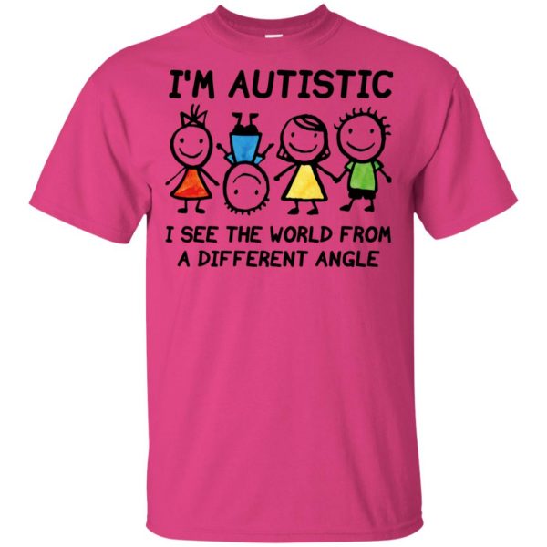I'm Autistic - Autism T Shirts kids t shirt - pink heliconia
