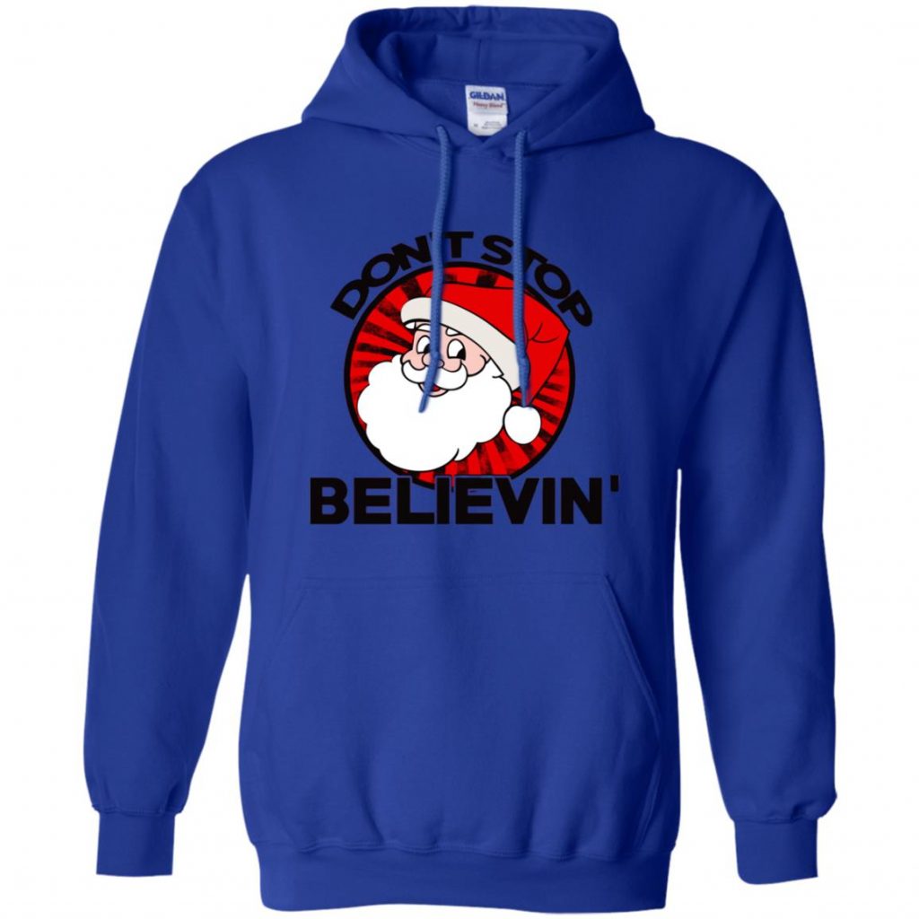 dont stop believing santa shirt