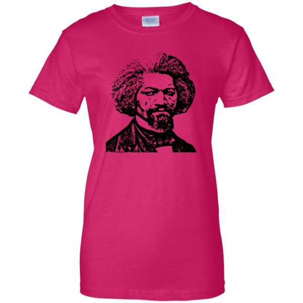 frederick douglass womens t shirt - lady t shirt - pink heliconia