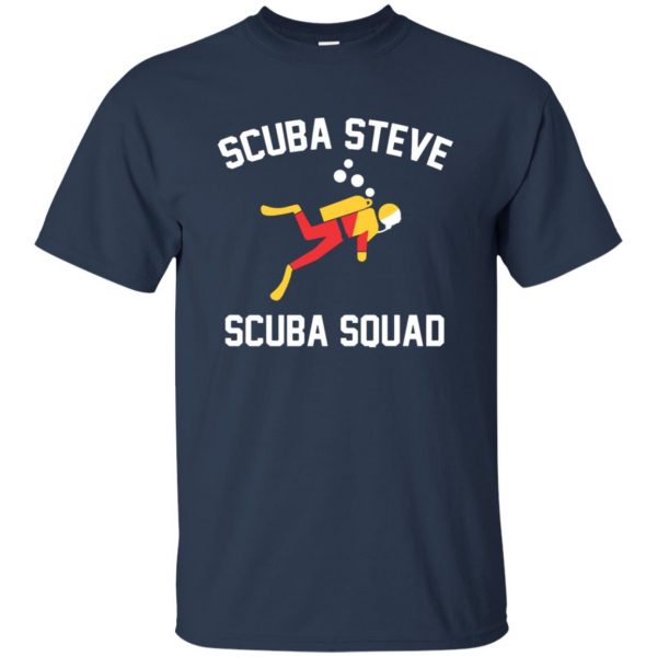 scuba steve t shirt - navy blue