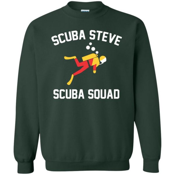 scuba steve sweatshirt - forest green