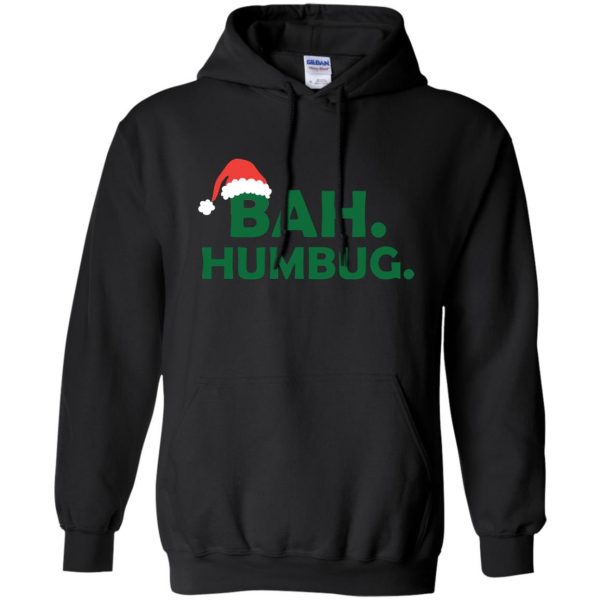 bah humbug hoodie - black