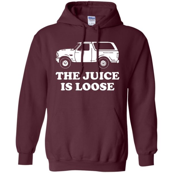 the juice is loose hoodie - maroon