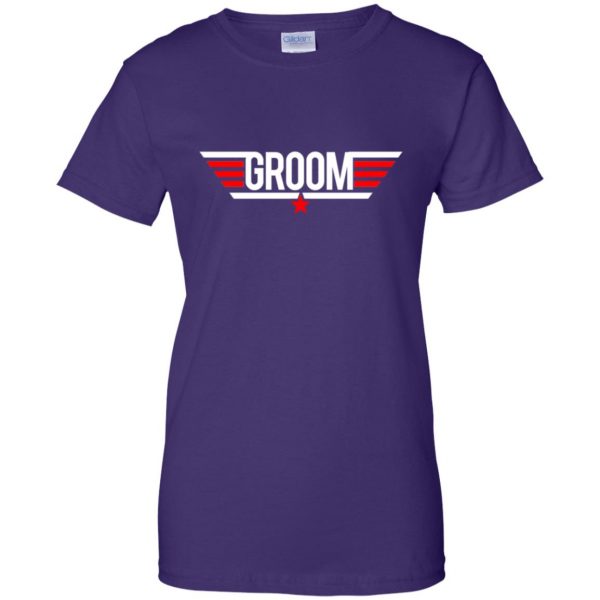Groom womens t shirt - lady t shirt - purple