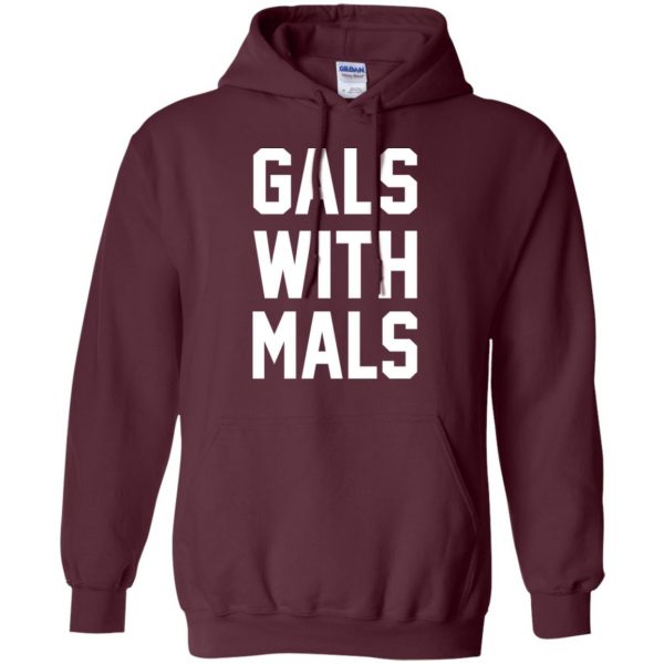 Gals With Mals hoodie - maroon
