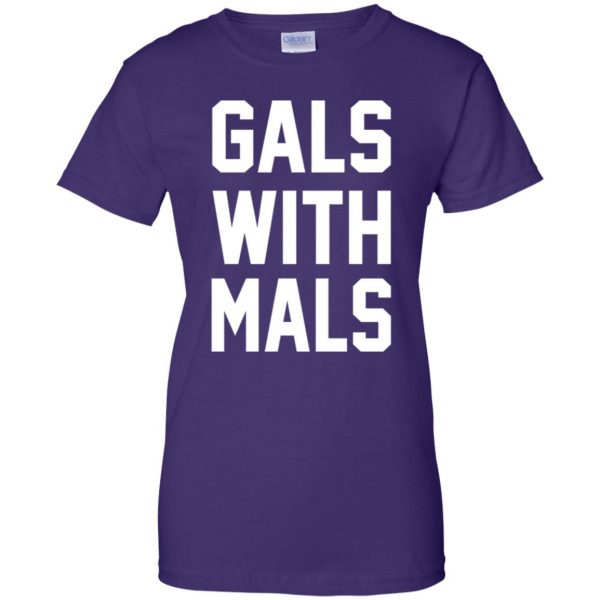 Gals With Mals womens t shirt - lady t shirt - purple