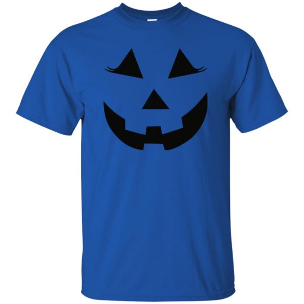 Pumpkin Face t shirt - royal blue