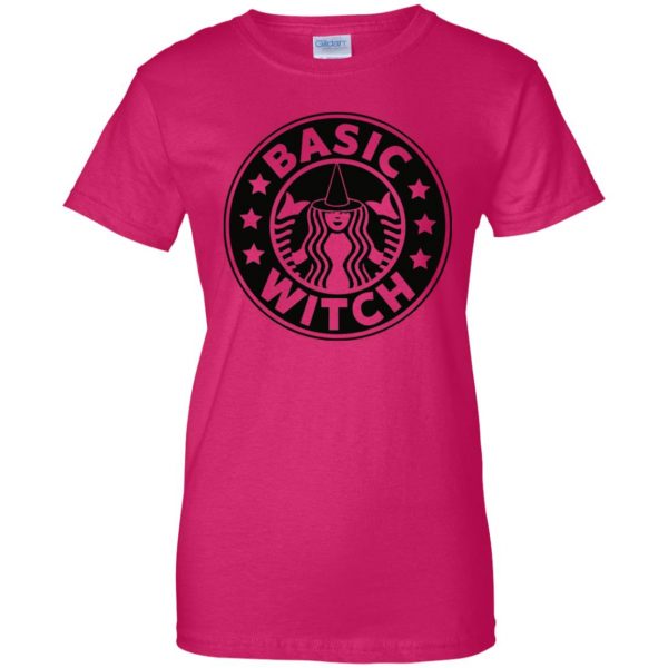Basic Witch womens t shirt - lady t shirt - pink heliconia