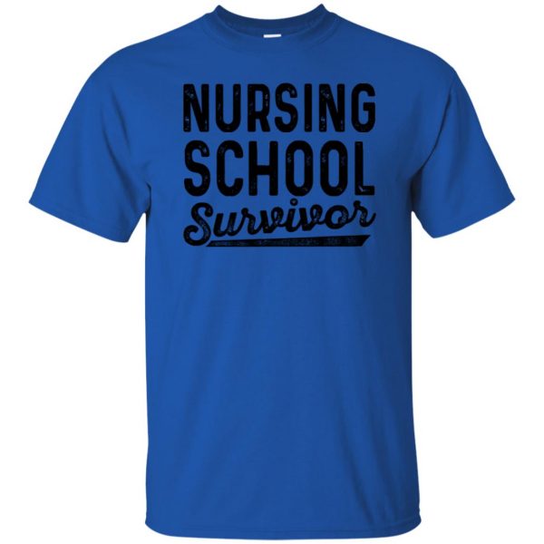 Nursing School Survivor t shirt - royal blue