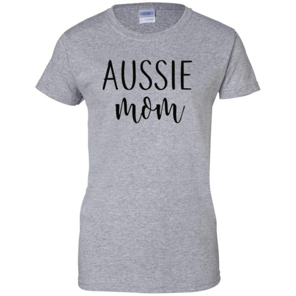 Aussie Mom womens t shirt - lady t shirt - sport grey
