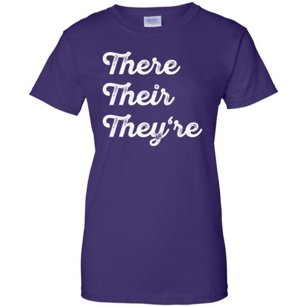 There Their They�re womens t shirt - lady t shirt - purple