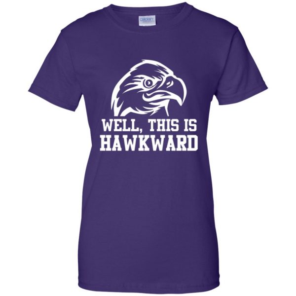 hawkward womens t shirt - lady t shirt - purple
