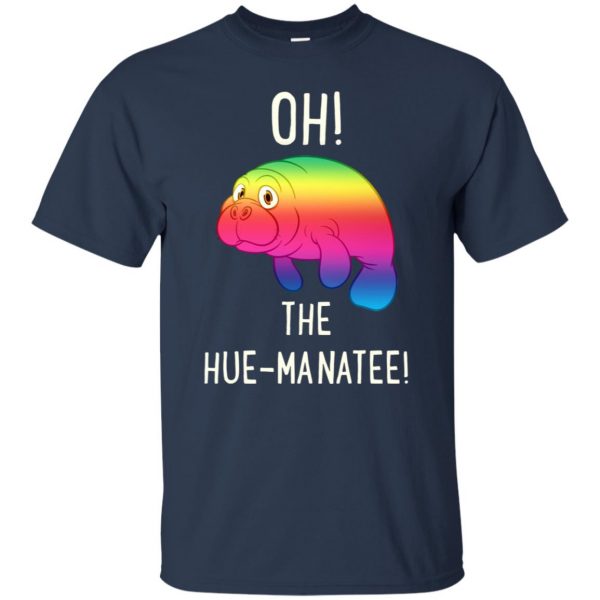 oh the hue manatee t shirt - navy blue