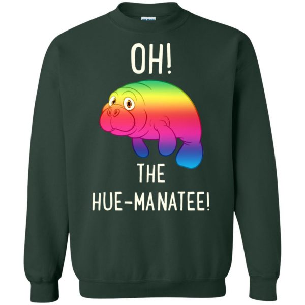 oh the hue manatee sweatshirt - forest green