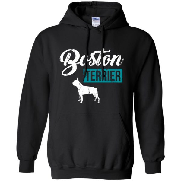 boston terrier hoodie - black