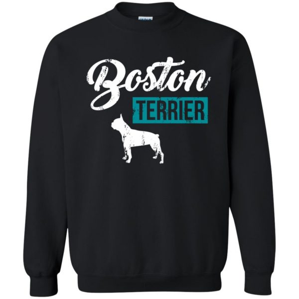 boston terrier sweatshirt - black