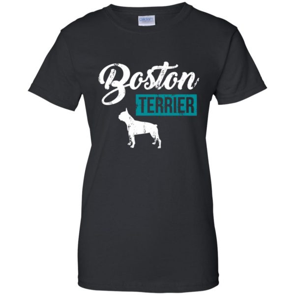 boston terrier womens t shirt - lady t shirt - black