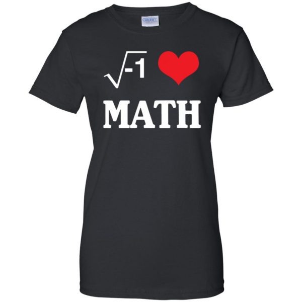 i love math womens t shirt - lady t shirt - black
