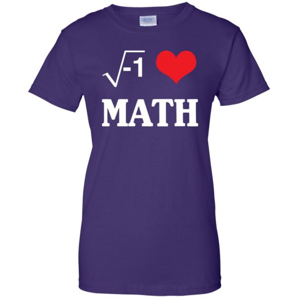 i love math womens t shirt - lady t shirt - purple