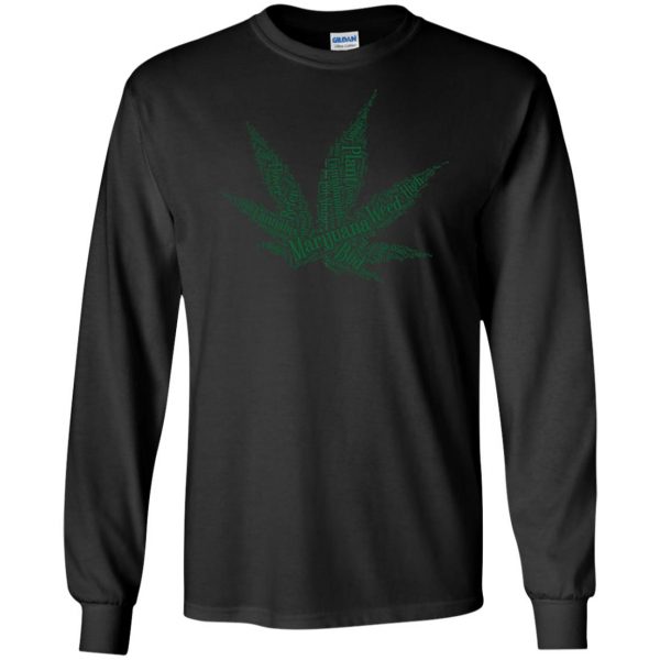 cannabis long sleeve - black