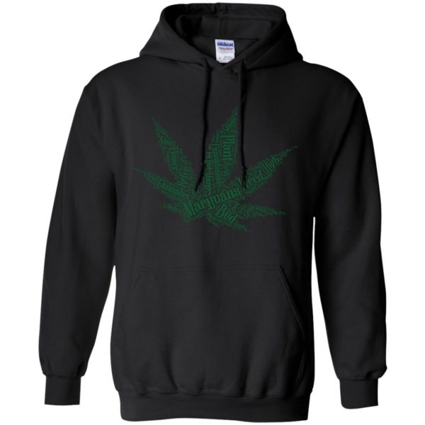 cannabis hoodie - black
