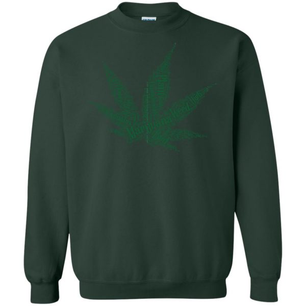 cannabis sweatshirt - forest green
