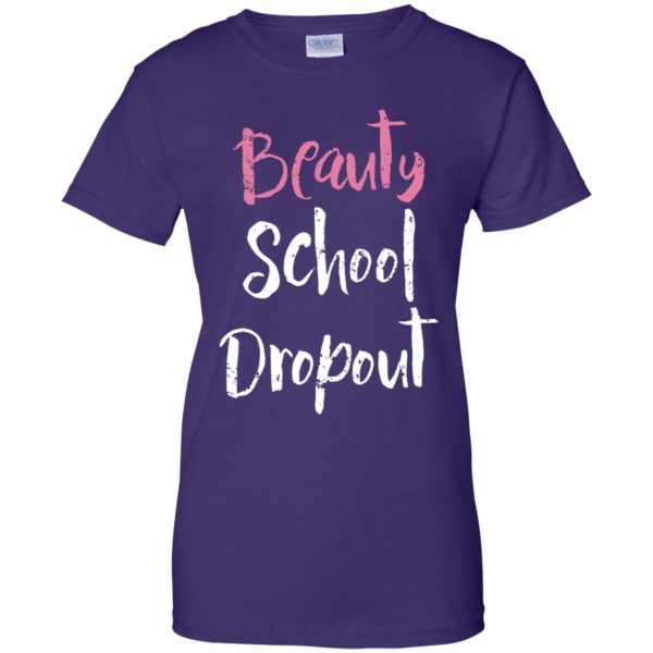 beauty school dropout womens t shirt - lady t shirt - purple