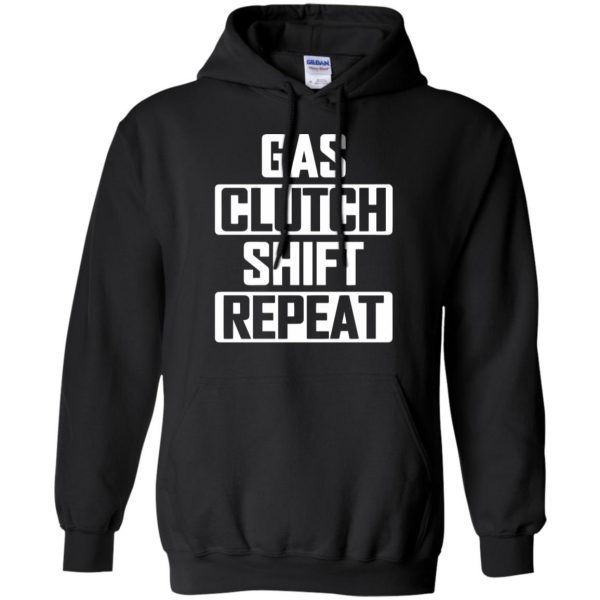 gas clutch shift repeat hoodie hoodie - black