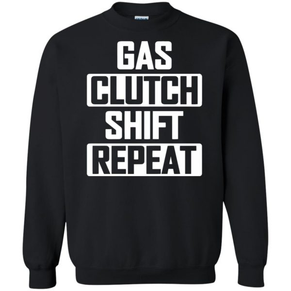 gas clutch shift repeat hoodie sweatshirt - black
